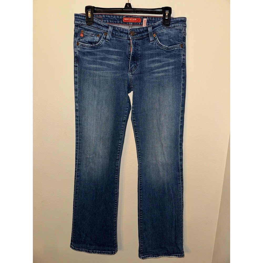 Big Star Bootcut Jeans Women 30R Medium Wash Made in USA Blue Denim Regular Fits